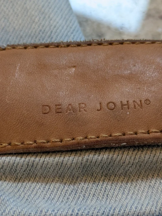 Dear John Frankie Straight Jeans Size 32 Light Wash Two-Tone Raw Hem High Rise - Picture 11 of 11